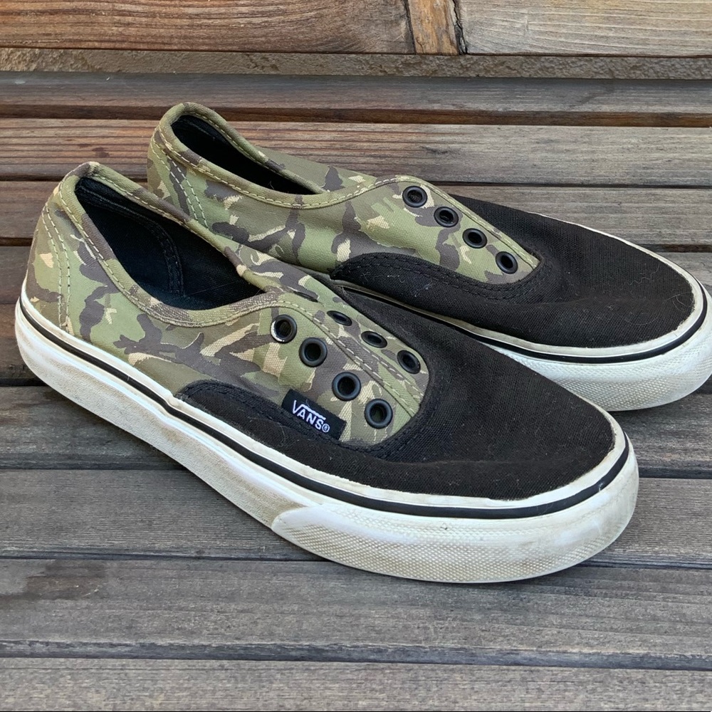 Size 2 camouflage Vans